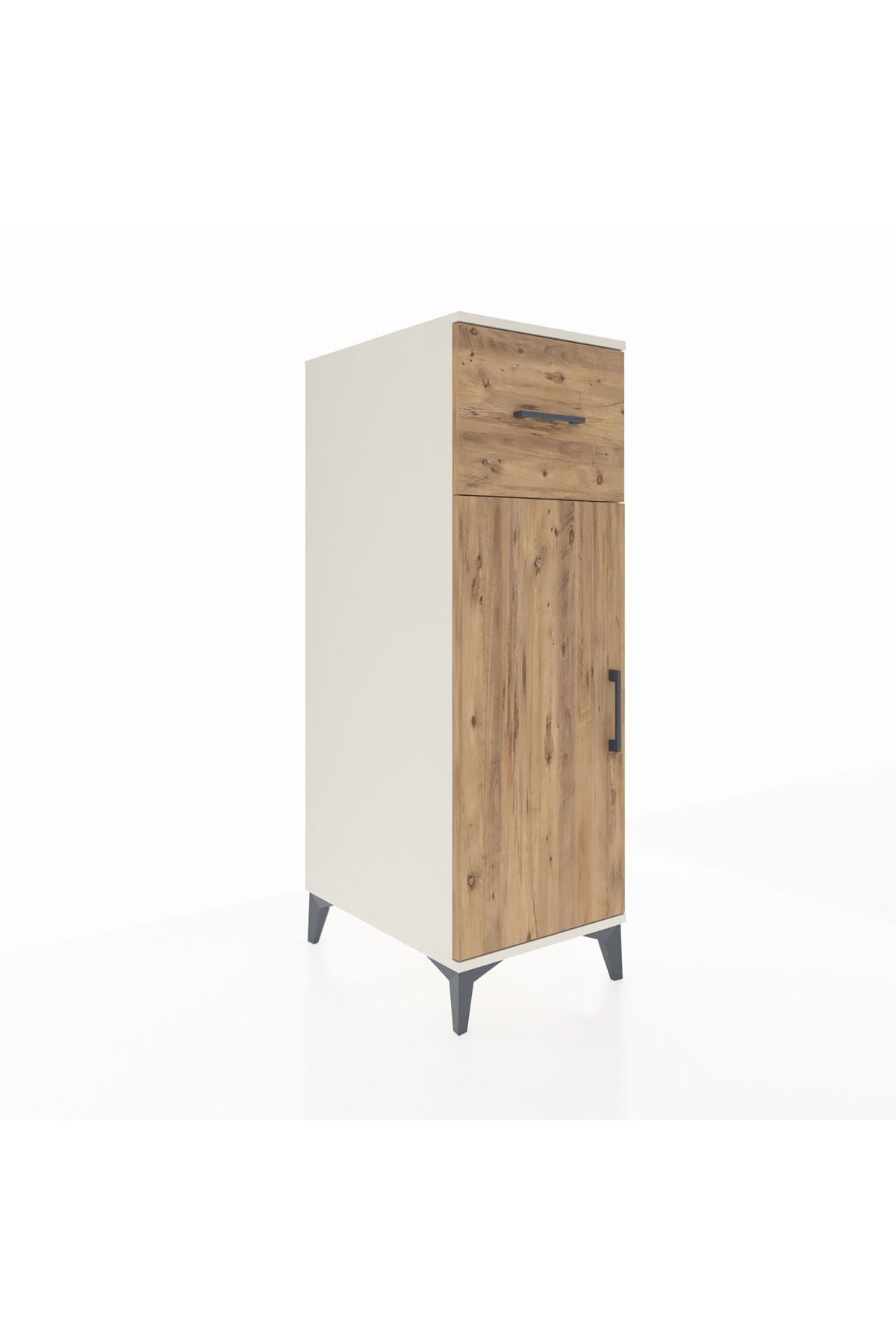 Kronos Dolap 2 Raflı Tek Çekmeceli Tek Kapaklı 44x59x134 Aytaşı-Çam