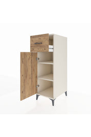 Kronos Dolap 2 Raflı Tek Çekmeceli Tek Kapaklı 44x59x134 Aytaşı-Çam