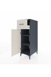 Kronos Dolap 2 Raflı Tek Çekmeceli Tek Kapaklı 44x59x134 Antrasit-Aytaşı