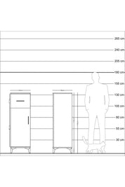 Kronos Dolap 2 Raflı Tek Çekmeceli Tek Kapaklı 44x59x134 Antrasit-Aytaşı