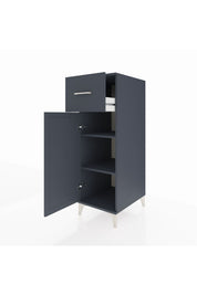 Kronos Dolap 2 Raflı Tek Çekmeceli Tek Kapaklı 44x59x134 Antrasit-Antrasit