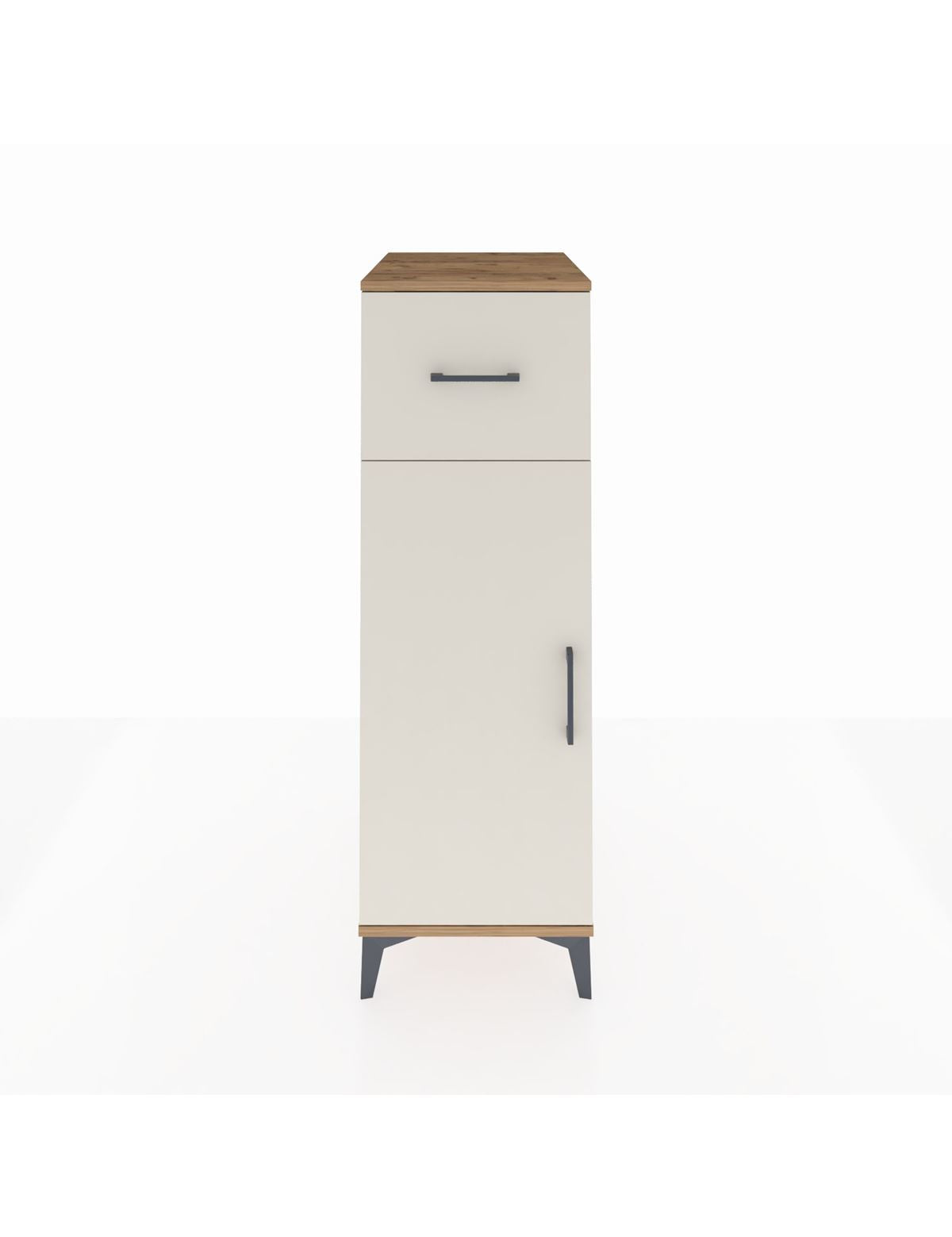 Kronos Dolap 2 Raflı Tek Çekmeceli Tek Kapaklı 44x59x134 Çam-Aytaşı