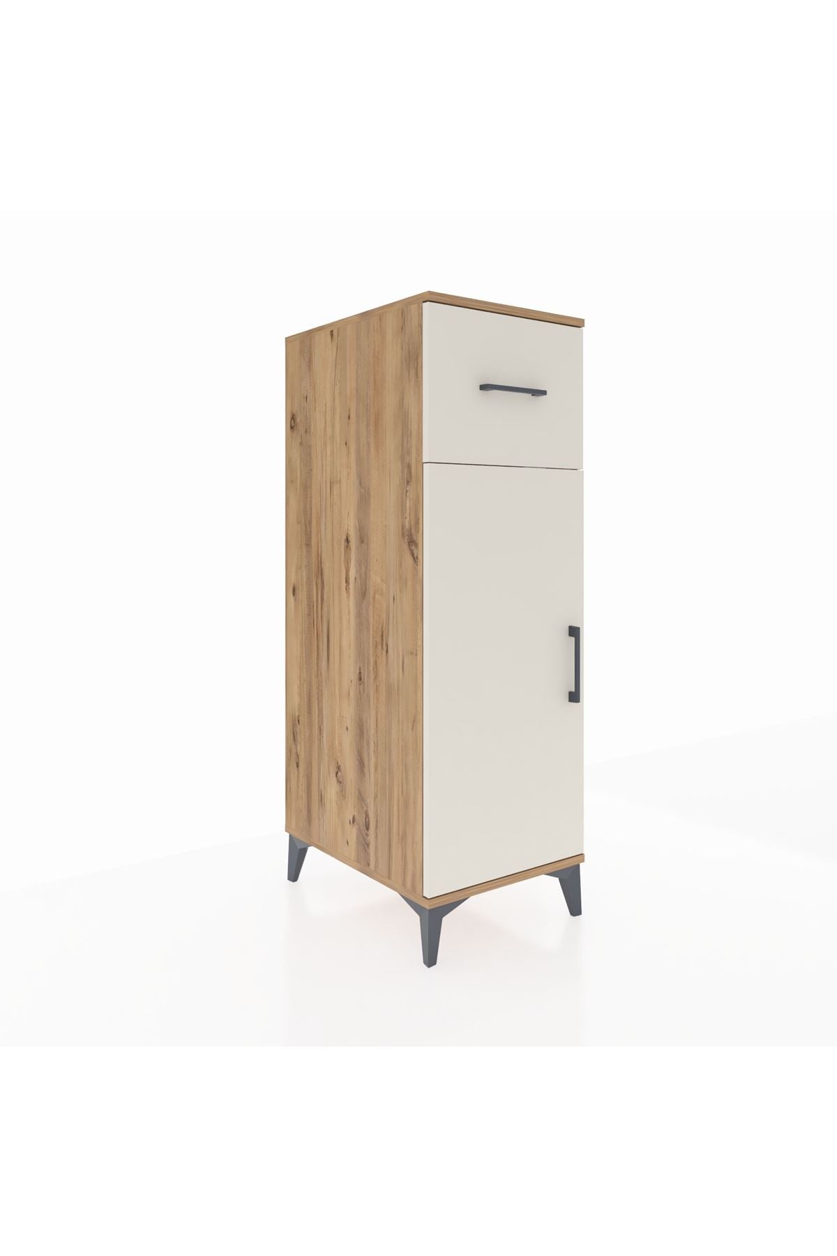 Kronos Dolap 2 Raflı Tek Çekmeceli Tek Kapaklı 44x59x134 Çam-Aytaşı