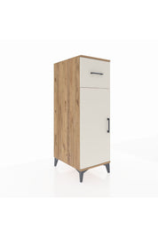 Kronos Dolap 2 Raflı Tek Çekmeceli Tek Kapaklı 44x59x134 Çam-Aytaşı