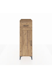 Kronos Dolap 2 Raflı Tek Çekmeceli Tek Kapaklı 44x59x134 Çam-Çam