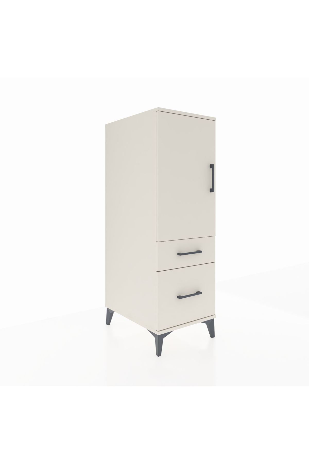 Kronos Dolap 2 Raflı 2 Çekmeceli Tek Kapaklı 44x59x134 Aytaşı-Aytaşı