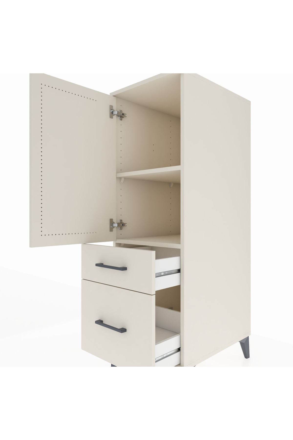 Kronos Dolap 2 Raflı 2 Çekmeceli Tek Kapaklı 44x59x134 Aytaşı-Aytaşı