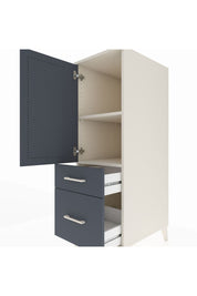Kronos Dolap 2 Raflı 2 Çekmeceli Tek Kapaklı 44x59x134 Aytaşı-Antrasit