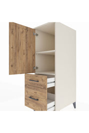 Kronos Dolap 2 Raflı 2 Çekmeceli Tek Kapaklı 44x59x134 Aytaşı-Çam