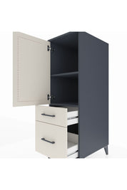 Kronos Dolap 2 Raflı 2 Çekmeceli Tek Kapaklı 44x59x134 Antrasit-Aytaşı