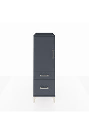 Kronos Dolap 2 Raflı 2 Çekmeceli Tek Kapaklı 44x59x134 Antrasit-Antrasit