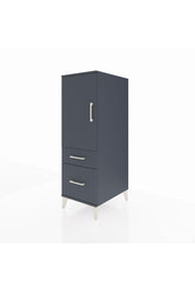 Kronos Dolap 2 Raflı 2 Çekmeceli Tek Kapaklı 44x59x134 Antrasit-Antrasit