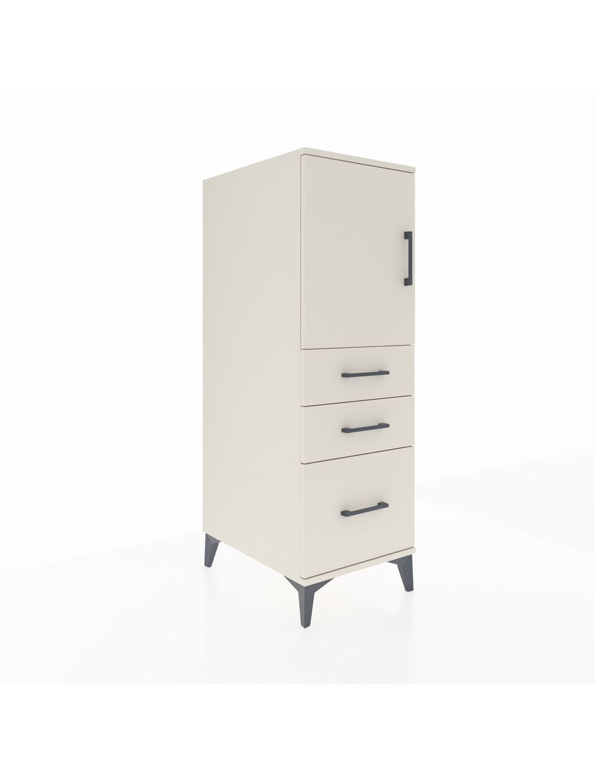 Kronos Dolap 2 Raflı 3 Çekmeceli Tek Kapaklı 44x59x134 Aytaşı-Aytaşı