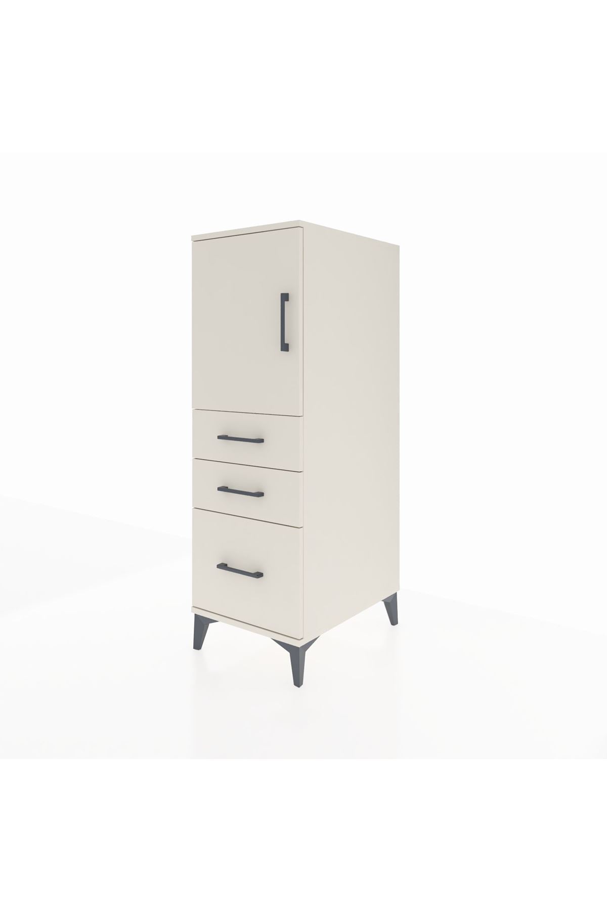 Kronos Dolap 2 Raflı 3 Çekmeceli Tek Kapaklı 44x59x134 Aytaşı-Aytaşı