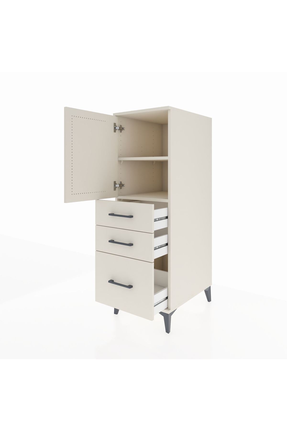 Kronos Dolap 2 Raflı 3 Çekmeceli Tek Kapaklı 44x59x134 Aytaşı-Aytaşı