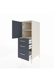 Kronos Dolap 2 Raflı 3 Çekmeceli Tek Kapaklı 44x59x134 Aytaşı-Antrasit