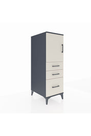 Kronos Dolap 2 Raflı 3 Çekmeceli Tek Kapaklı 44x59x134 Antrasit-Aytaşı