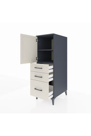 Kronos Dolap 2 Raflı 3 Çekmeceli Tek Kapaklı 44x59x134 Antrasit-Aytaşı