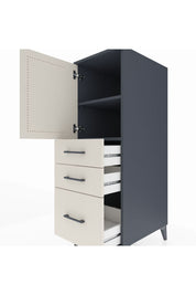 Kronos Dolap 2 Raflı 3 Çekmeceli Tek Kapaklı 44x59x134 Antrasit-Aytaşı