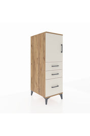 Kronos Dolap 2 Raflı 3 Çekmeceli Tek Kapaklı 44x59x134 Çam-Aytaşı