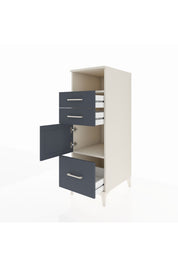 Kronos Dolap 2 Raflı 3 Çekmeceli Tek Kapaklı 44x59x134 Aytaşı-Antrasit