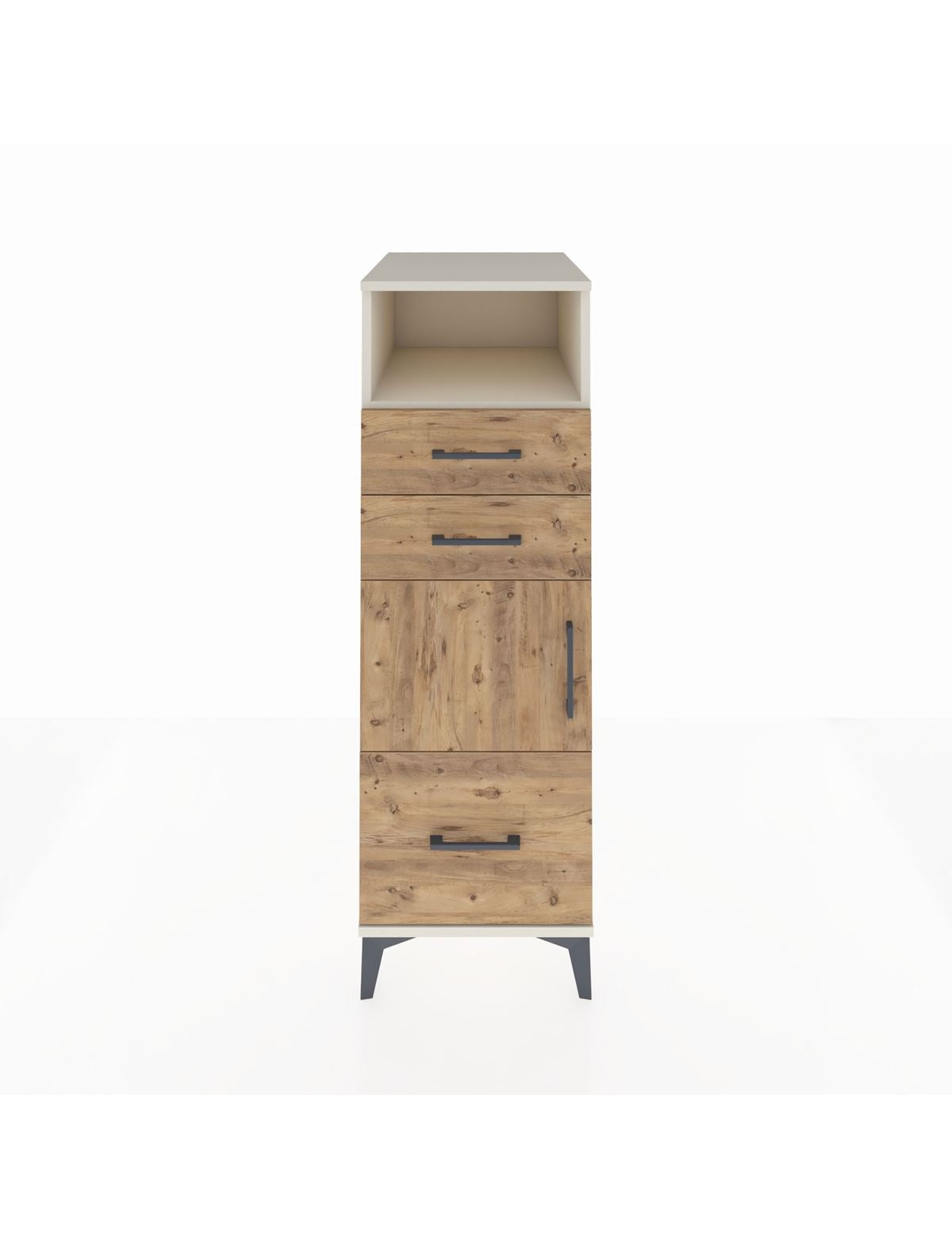 Kronos Dolap 2 Raflı 3 Çekmeceli Tek Kapaklı 44x59x134 Aytaşı-Çam