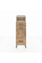 Kronos Dolap 2 Raflı 3 Çekmeceli Tek Kapaklı 44x59x134 Aytaşı-Çam