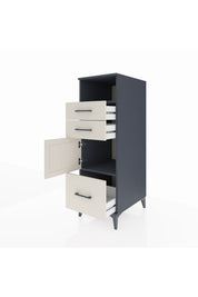 Kronos Dolap 2 Raflı 3 Çekmeceli Tek Kapaklı 44x59x134 Antrasit-Aytaşı