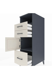 Kronos Dolap 2 Raflı 3 Çekmeceli Tek Kapaklı 44x59x134 Antrasit-Aytaşı