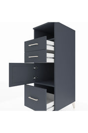 Kronos Dolap 2 Raflı 3 Çekmeceli Tek Kapaklı 44x59x134 Antrasit-Antrasit