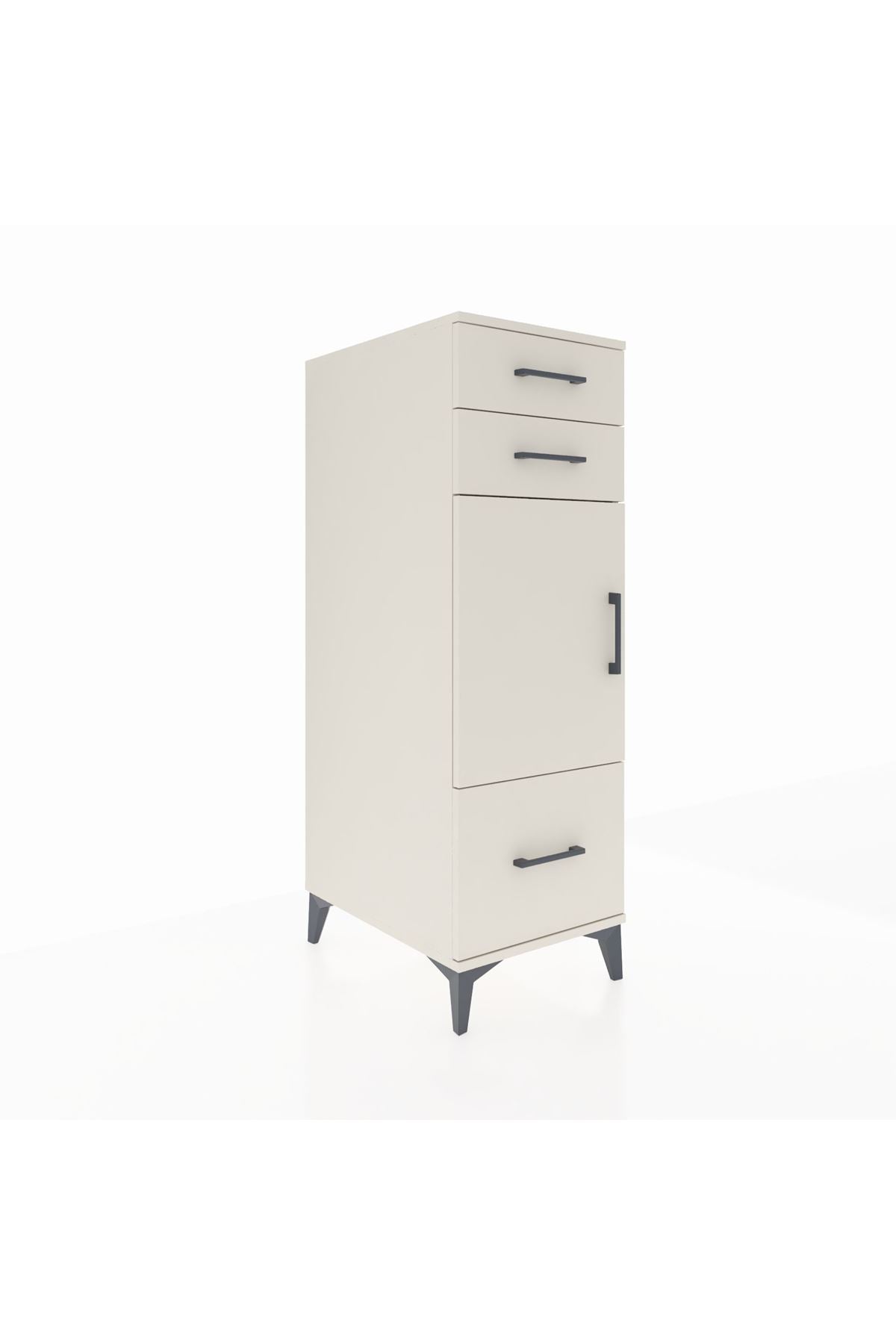 Kronos Dolap 2 Raflı 3 Çekmeceli Tek Kapaklı 44x59x134 Aytaşı-Aytaşı