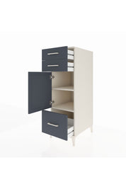 Kronos Dolap 2 Raflı 3 Çekmeceli Tek Kapaklı 44x59x134 Aytaşı-Antrasit