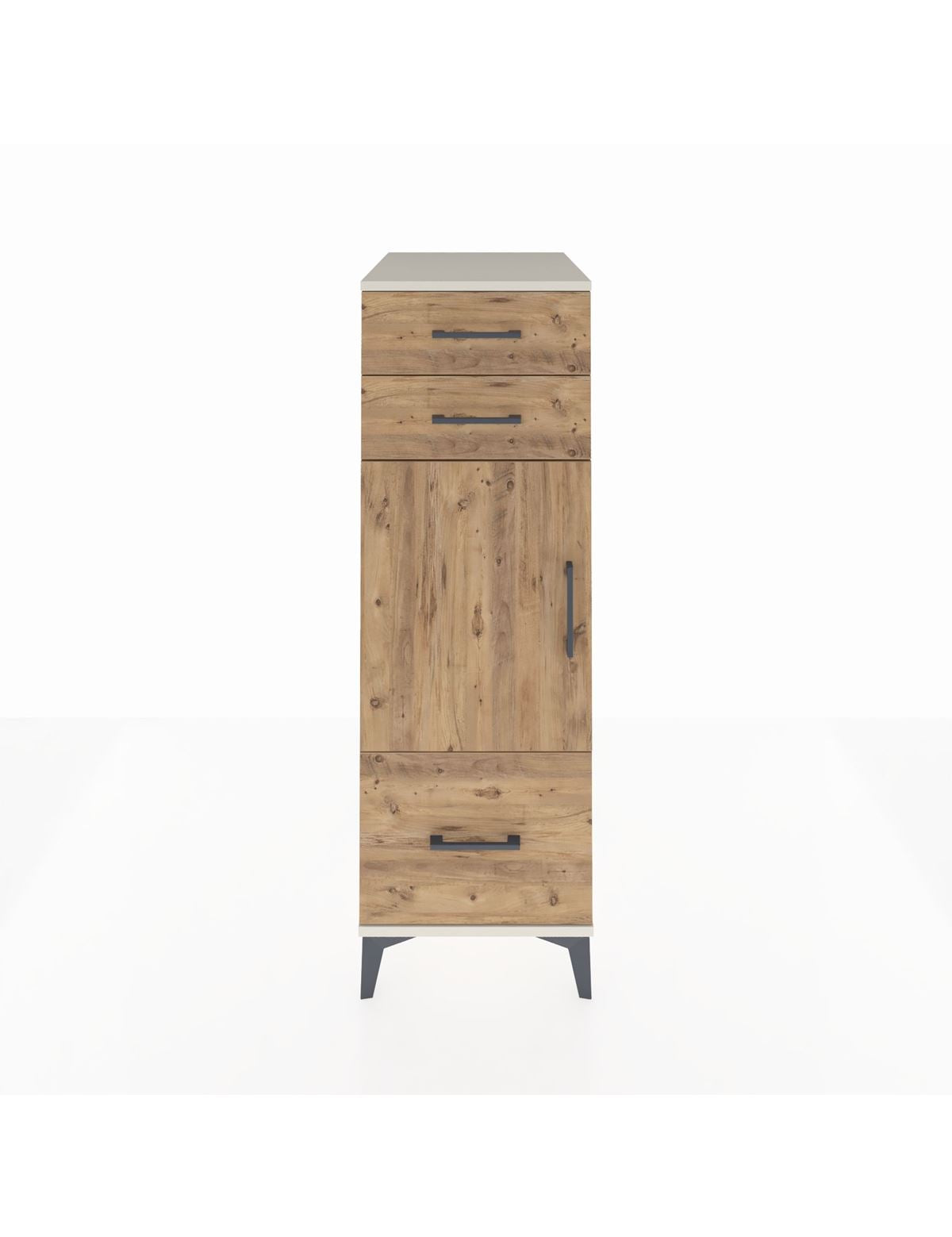 Kronos Dolap 2 Raflı 3 Çekmeceli Tek Kapaklı 44x59x134 Aytaşı-Çam