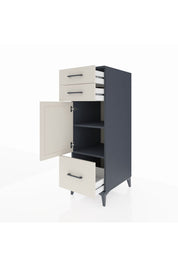 Kronos Dolap 2 Raflı 3 Çekmeceli Tek Kapaklı 44x59x134 Antrasit-Aytaşı