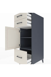 Kronos Dolap 2 Raflı 3 Çekmeceli Tek Kapaklı 44x59x134 Antrasit-Aytaşı