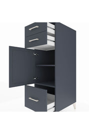 Kronos Dolap 2 Raflı 3 Çekmeceli Tek Kapaklı 44x59x134 Antrasit-Antrasit