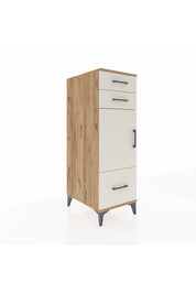 Kronos Dolap 2 Raflı 3 Çekmeceli Tek Kapaklı 44x59x134 Çam-Aytaşı