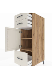 Kronos Dolap 2 Raflı 3 Çekmeceli Tek Kapaklı 44x59x134 Çam-Aytaşı