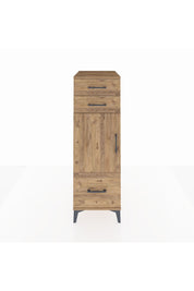 Kronos Dolap 2 Raflı 3 Çekmeceli Tek Kapaklı 44x59x134 Çam-Çam