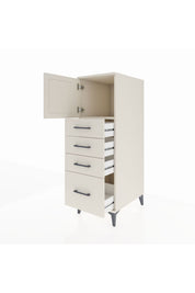 Kronos Dolap Tek Raflı 4 Çekmeceli Tek Kapaklı 44x59x134 Aytaşı-Aytaşı