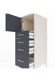 Kronos Dolap Tek Raflı 4 Çekmeceli Tek Kapaklı 44x59x134 Aytaşı-Antrasit