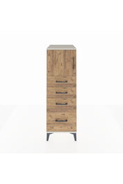 Kronos Dolap Tek Raflı 4 Çekmeceli Tek Kapaklı 44x59x134 Aytaşı-Çam