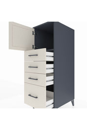 Kronos Dolap Tek Raflı 4 Çekmeceli Tek Kapaklı 44x59x134 Antrasit-Aytaşı