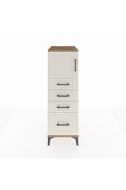 Kronos Dolap Tek Raflı 4 Çekmeceli Tek Kapaklı 44x59x134 Çam-Aytaşı