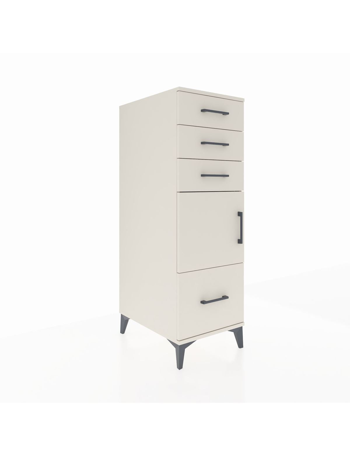 Kronos Dolap Tek Raflı 3 Çekmeceli Tek Kapaklı 44x59x134 Aytaşı-Aytaşı