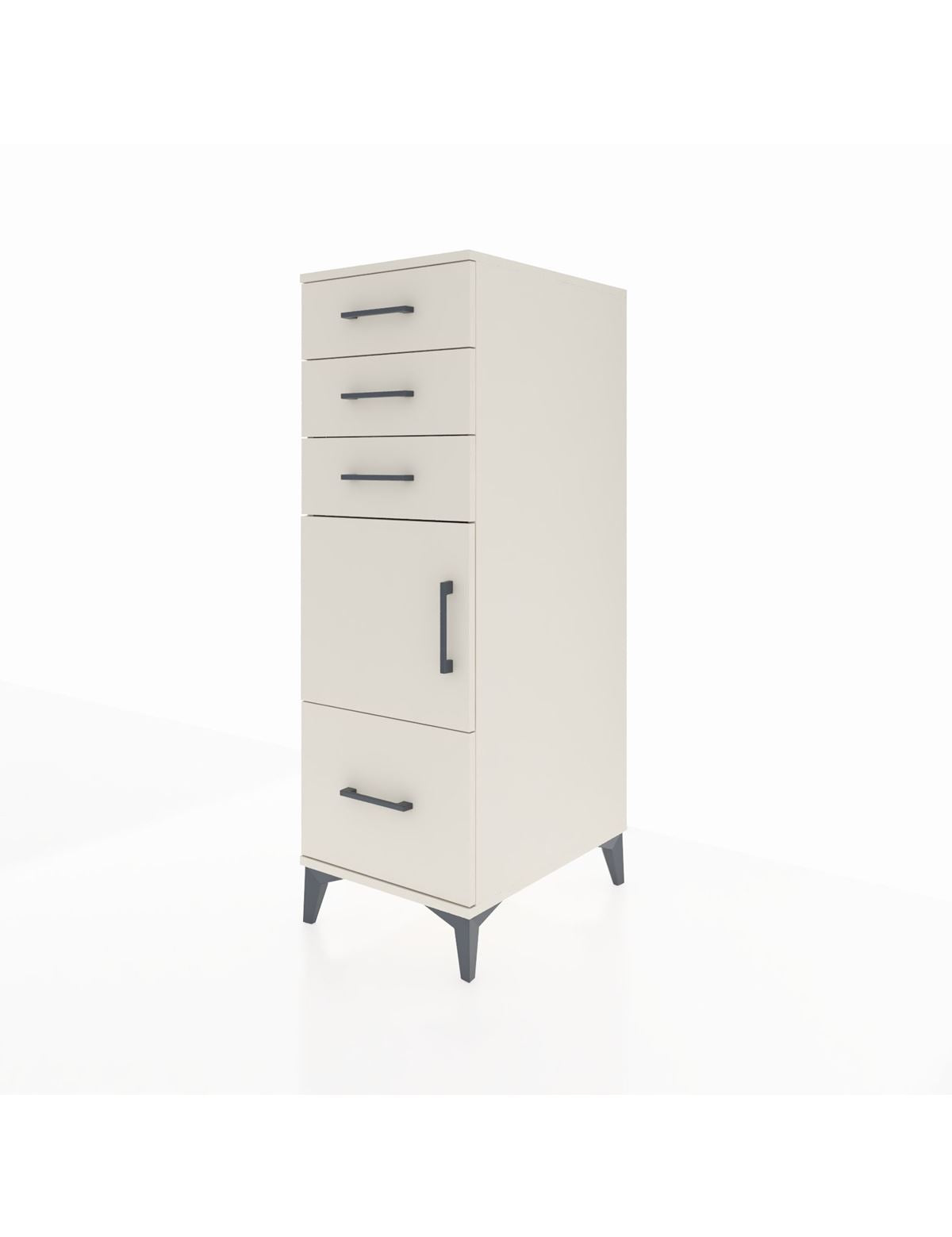 Kronos Dolap Tek Raflı 3 Çekmeceli Tek Kapaklı 44x59x134 - S82M009V1C