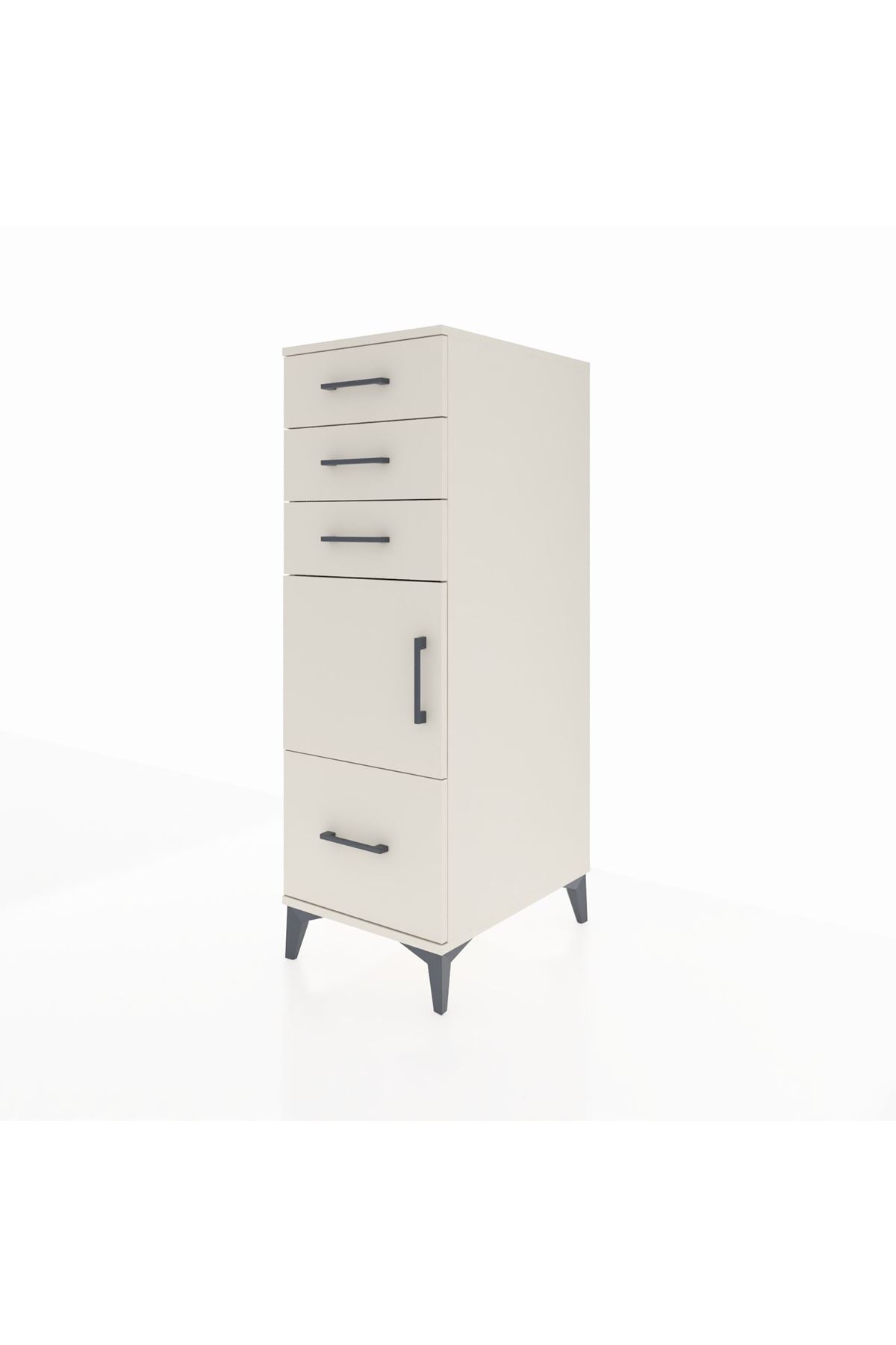 Kronos Dolap Tek Raflı 3 Çekmeceli Tek Kapaklı 44x59x134 Aytaşı-Aytaşı