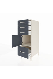 Kronos Dolap Tek Raflı 3 Çekmeceli Tek Kapaklı 44x59x134 Aytaşı-Antrasit