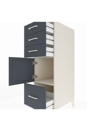 Kronos Dolap Tek Raflı 3 Çekmeceli Tek Kapaklı 44x59x134 Aytaşı-Antrasit