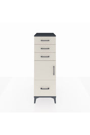 Kronos Dolap Tek Raflı 3 Çekmeceli Tek Kapaklı 44x59x134 Antrasit-Aytaşı